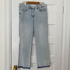 Marc Aurel cropped raw edge light wash soft denim